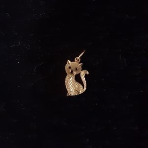 Kitty charm - 14K gold - necklace or bracelet